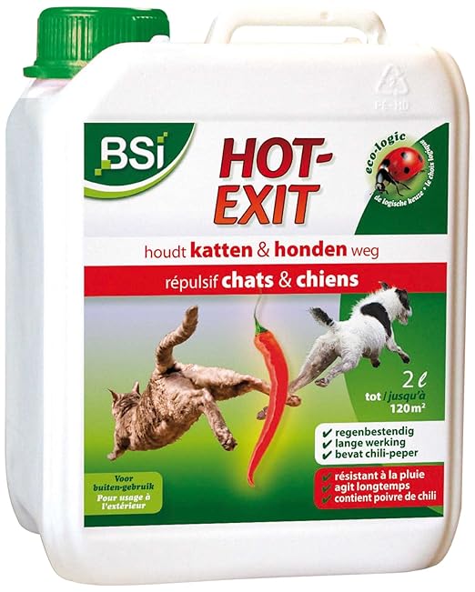 title=Bsi 3417- Uscita a caldo- repellente per cani e gatti, 2 l