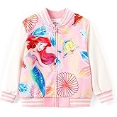 Disney Minnie Mickey Stitch Princess Frozen Elsa Jacket Lightweight Zip up Fall Clothes Classic Sweatshirt 2-14 Years