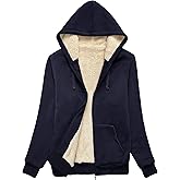 Little Beauty Womens Zip Up Hoodies Winter Thick Fleece Lined Hooded Jacket Casual Cozy Warm Sweatshirt Coat