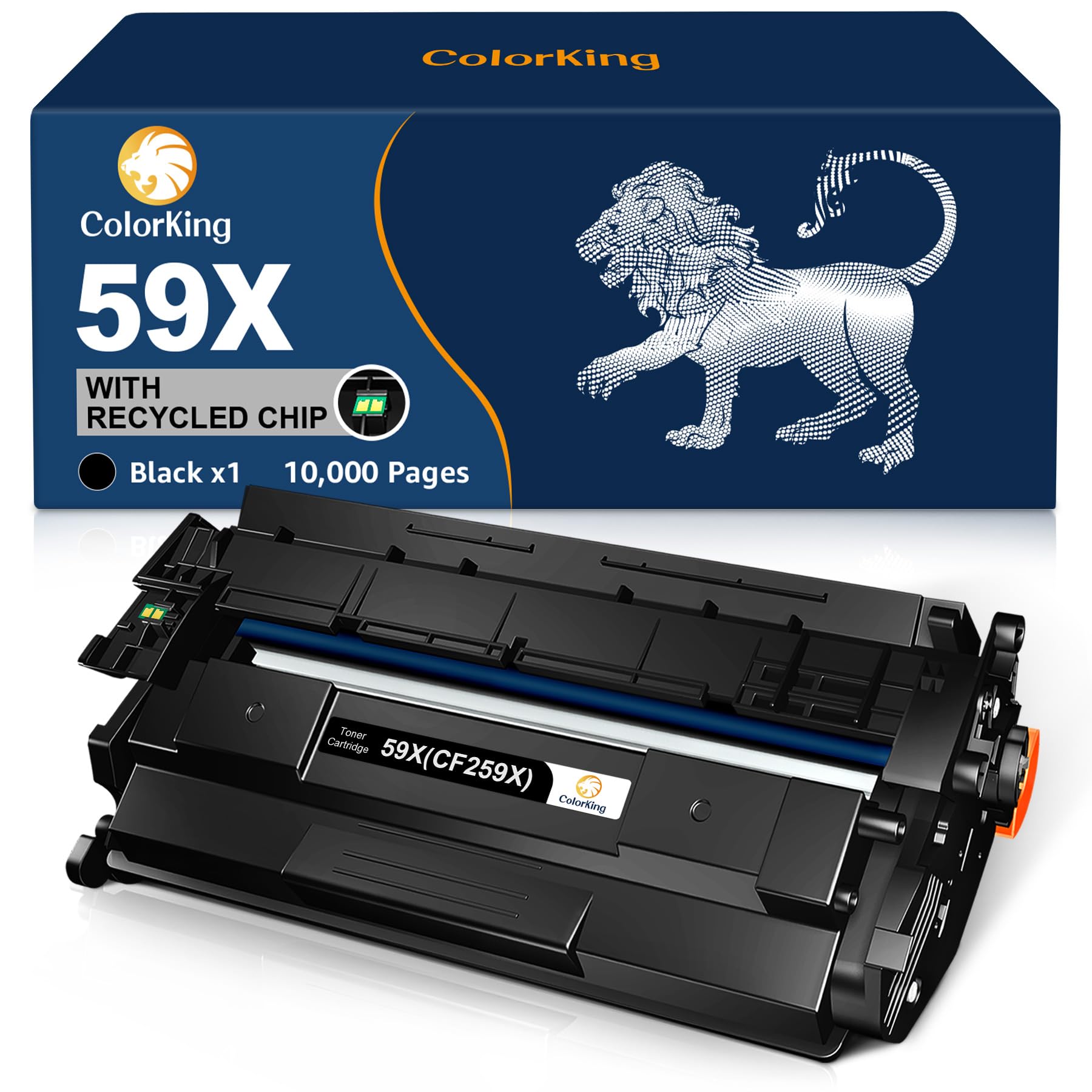 ColorKing 59X with Chip Compatible for HP 59X CF259X CF259A 59A Toner for HP Laserjet Pro M404dn M404dw MFP M428dw M428fdw M428fdn M404n M304a 10,000 Pages High Yield, Single Pack