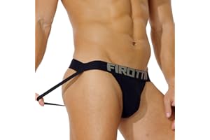 FIROTTII Mens Jockstrap Underwear Athletic Supporter Sexy Cotton Workout Briefs for Men