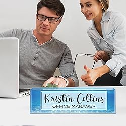 Custom Name Plate for Desk, Acrylic Office Decor