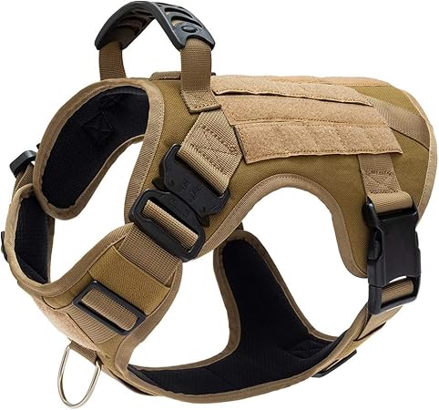 camo dog harness with handle