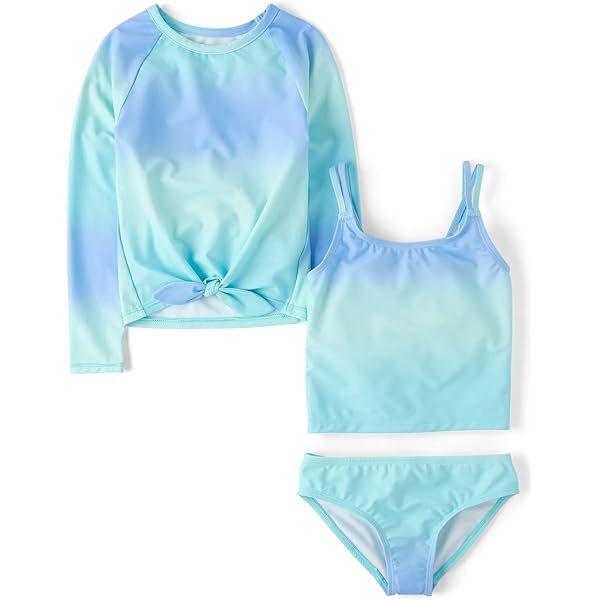 Eddie Bauer Set Costume Intero Reversible 4 Pezzi Per Bambina | Costume Bicolore Con Maniche | Lilla Pastello - 6