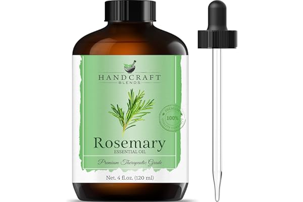 Handcraft Rosemary Essential Oil - 100% Pure and Natural - Premium Therapeutic Grade with Premium Glass Dropper - Huge 4 fl.