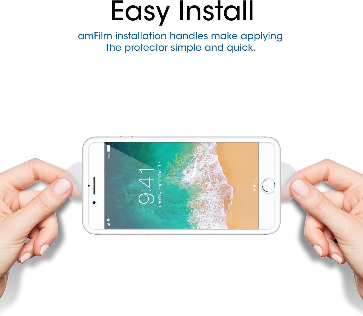 amFilm Glass Screen Protector for iPhone 8, 7, 6S, 6 (4.7 Inch)(2 Pack) Tempered Glass Screen Protector