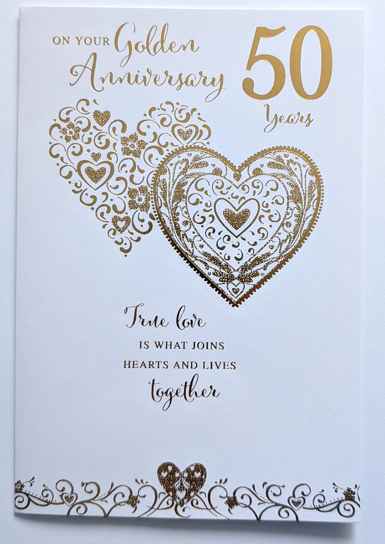 Golden Anniversary Card - 50 Years Special Couple Wedding Anniversary 7.5" x 5.25" A131