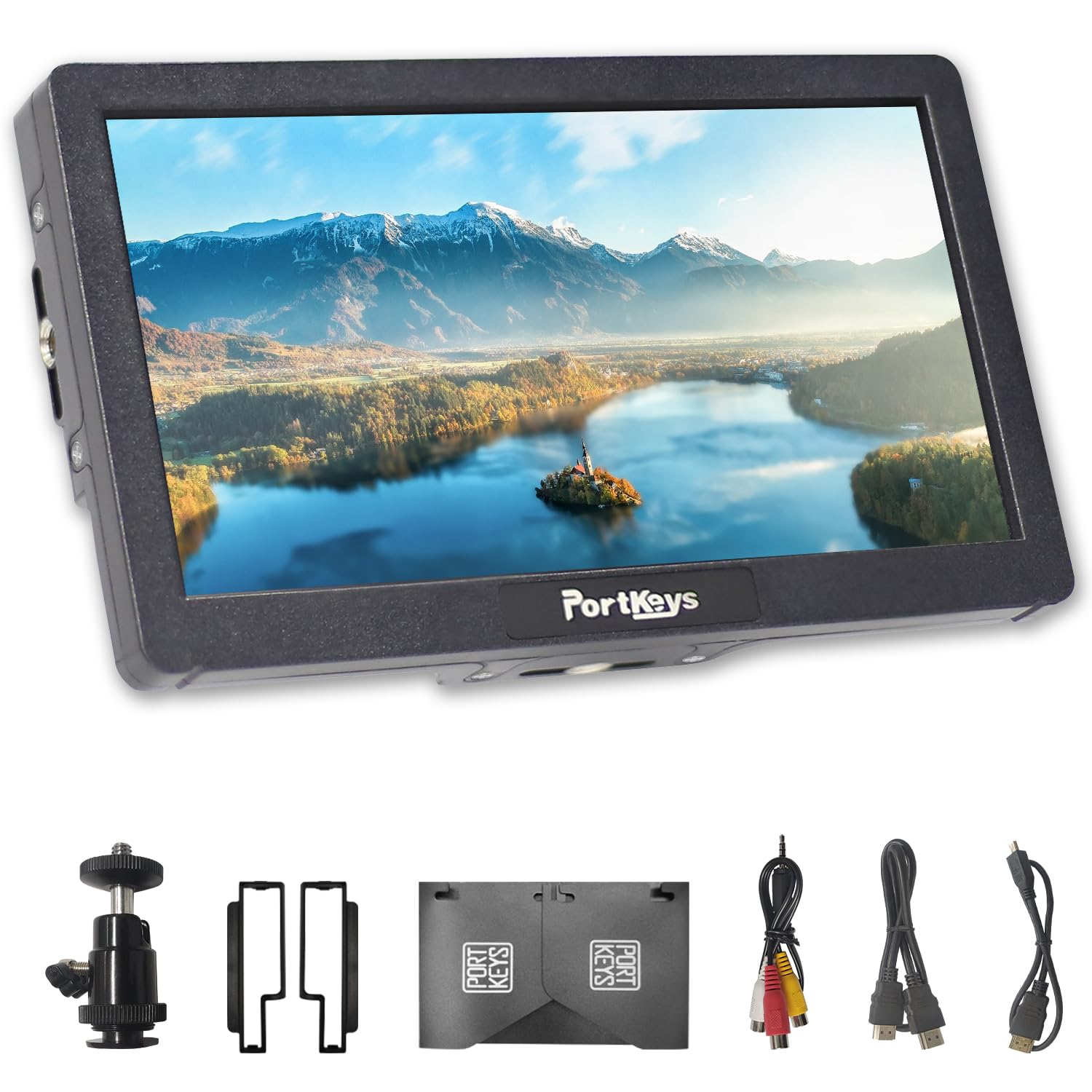 Portkeys HD7H 7 inch Camera Monitor 1000 Nits High Brightness Field Monitor with Anti-Blue Light Frosted Screen Built-in Loudspeaker Support 4K30p HDMI Signal input