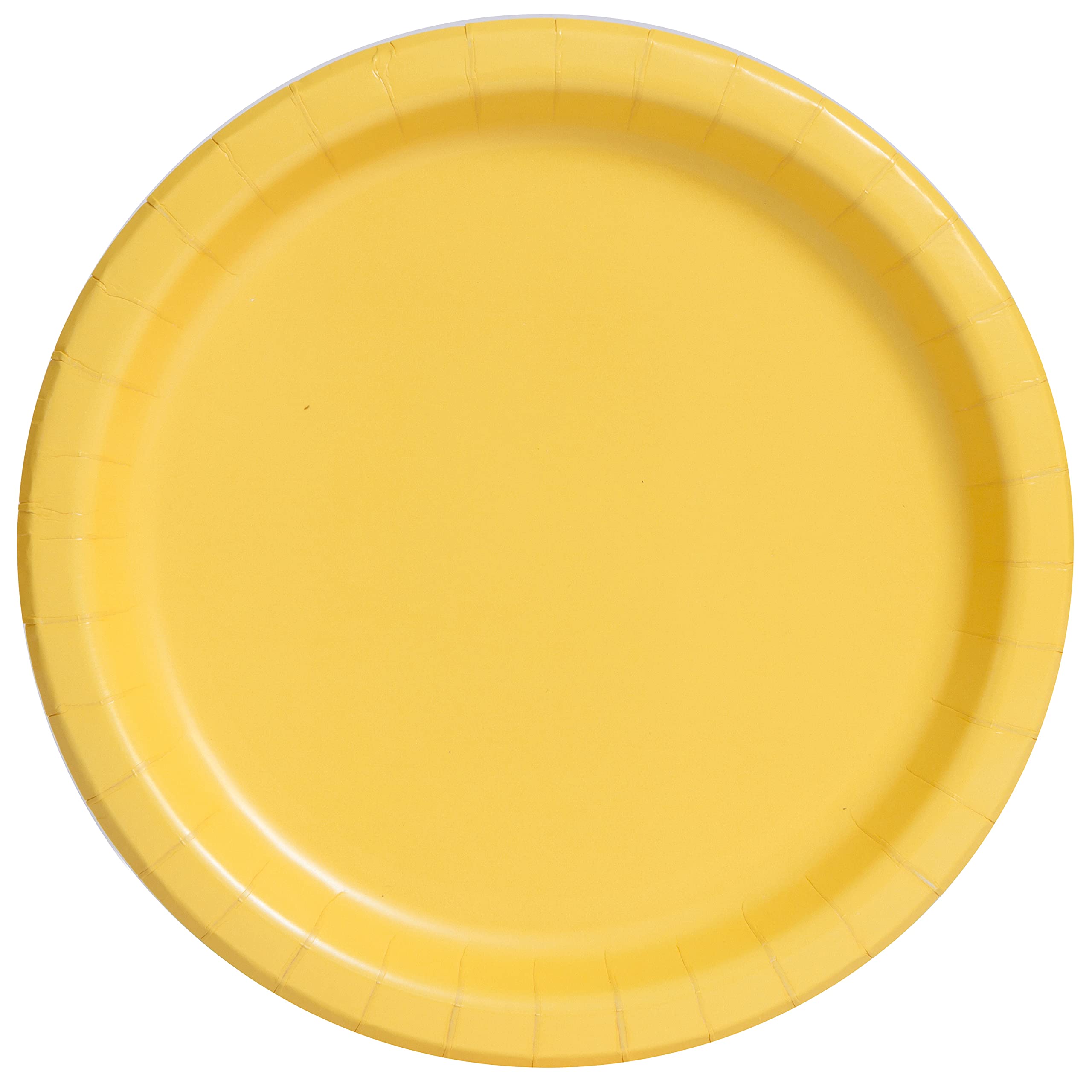 Unique Party 3185EU Eco-Friendly Paper Plates 23 cm Yellow Colour Pack of 8, Yellow