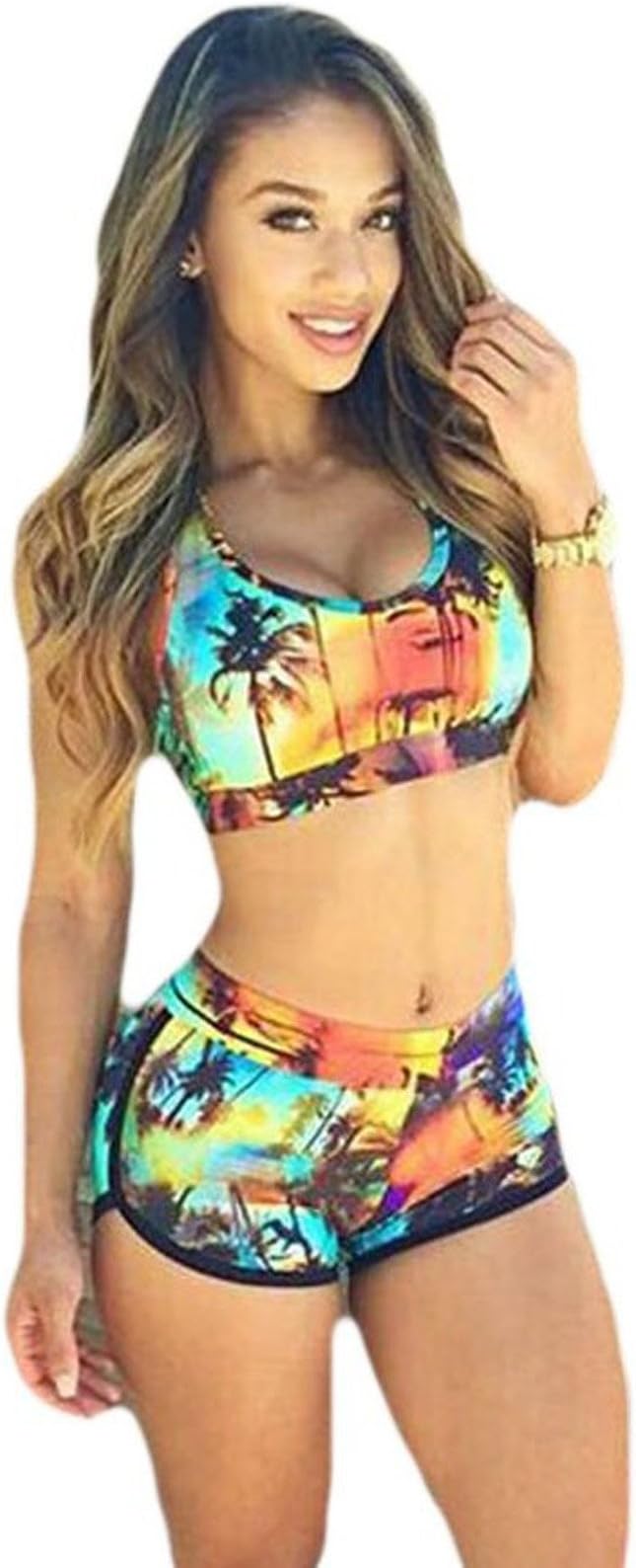 Zelura Sexy-Temptation Women's Resort Halter One-Piece Bikini