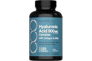 NeoCell Hyaluronic Acid Complex 900mg | 120 Capsules | with BioActive Collagen Peptides & MSM | Premium Grade Formula