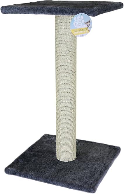 Me My Large Grey Sisal Cat Scratching Post Platform Amazon Co
