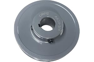 CMFG AK34-3/4 v Belt Pulley, 3.45 inch OD, 3/4 Inch Bore, Cast Iron Material, AK Single Groove v Belt Pulleys for "4L" or "A" or "3L" Belts
