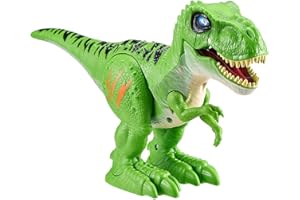 Robo Alive Attacking Green T-Rex Battery-Powered Robotic Toy by Zuru, Dinosaur Toy, Birthday Gift for Boys 3 Years Old and Up
