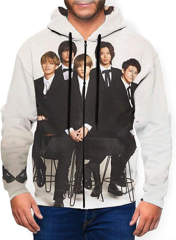 Amazon Co Jp キンプリ 平野紫耀 1 メンズ 潮流かっこいい プルオーバー スポーツ 長袖 シンプル おしゃれ Tシャツ スウェットシャツ ゆったり ファスナー フード付 ポケット付 カジュアル メンズジャケット 春秋冬服 防寒 応援服 服 ファッション小物