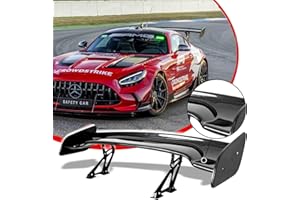 ACMEX Racing Rear Spoiler GT Style 47Inch ABS Car Trunk Wing Spoiler Adjustable Bracket Universal Car Spoiler Tail General Models (Carbon Fiber Style)