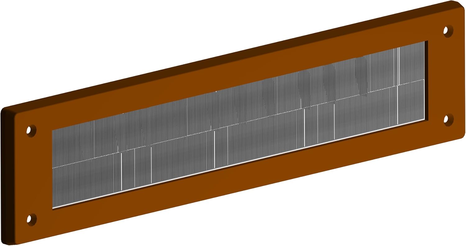 STORMGUARD 06SR0150000B Internal PVC Letter Box Brush Cover-Brown, Aluminium, Dimensions 335mm x 75mm