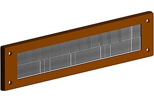 STORMGUARD 06SR0150000B Internal PVC Letter Box Brush Cover-Brown, Aluminium, Dimensions 335mm x 75mm