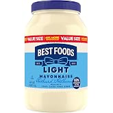 Best Foods Light Mayonnaise 48 oz, Lite Mayo Jar, Sandwich Spread 1PK | For sandwiches, dips, dressings and simple meals; Light; Less Fat and Calories than Regular Mayo 48 oz.