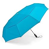 ShedRain Vortex Automatic Compact Folding Travel Umbrella – Push-Button Open & Close, Vented Double Canopy, Protects from Rain, Sun, & Wind