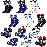 Cutecrop 6 Pairs Jiu Jitsu Socks Novelty Martial Socks Brazilian Jiu Jitsu Judoka Gifts for Adult Men Women