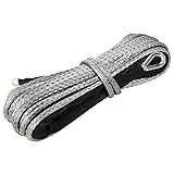 WROUGH 1/4 in x 50 ft Synthetic Winch Rope with