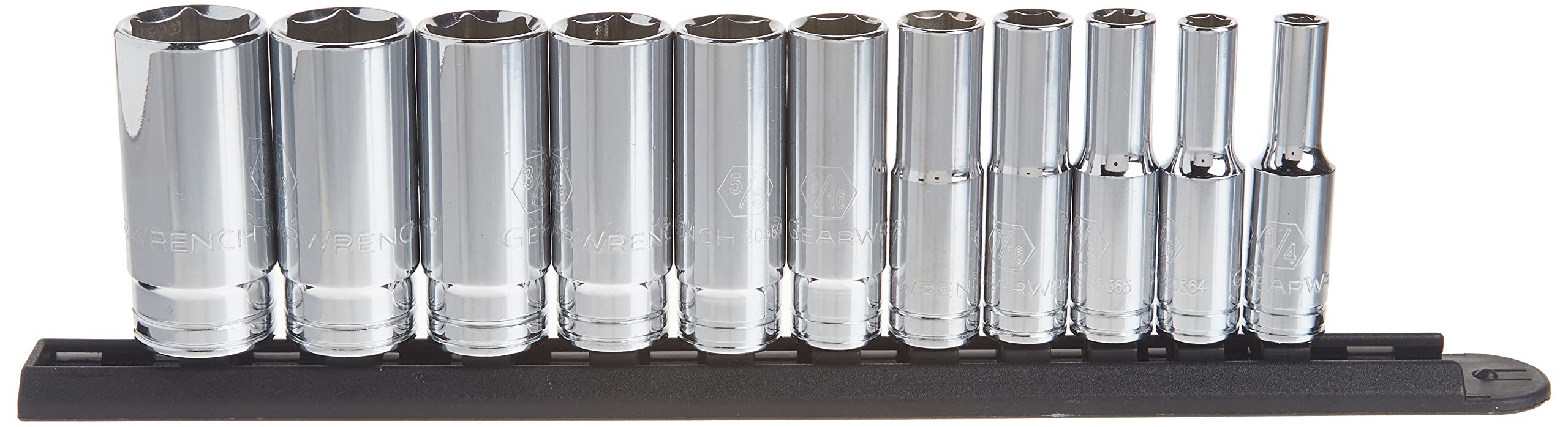 GEARWRENCH 11 Pc. 3/8" Drive 6 Pt. Deep Socket