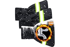 Yogayet Outdoor Faucet Covers 3 Pack,7.1" x 5.9" Spigot Covers Winter Insulated, Outside Hose Bib Covers Socks for Winter Freeze Protection, Water Pipe Insulation Faucet Cover with Reflective Strips