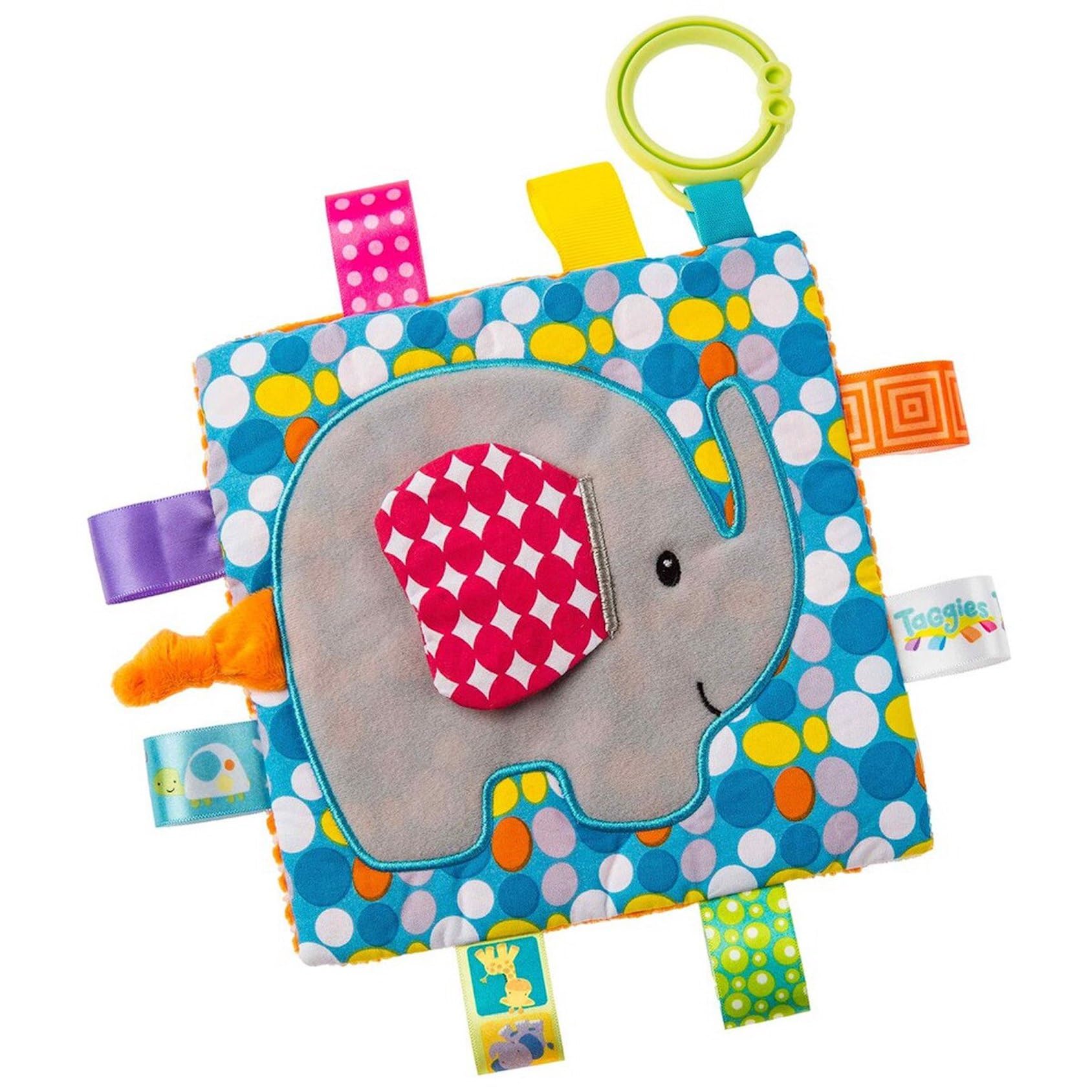 Taggies Crinkle Me Toy with Baby Paper & Squeaker, 16.5 x 16.5-Centimetres, Elephant