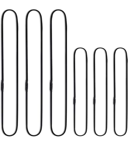 Mxfans – Set Di 5 Fasce Elastiche Per Microfono, Perimetro 52 Cm, Colore Nero – Ricambio Per Supporto Antiurto Yeti E Simili, Materiale Resistente