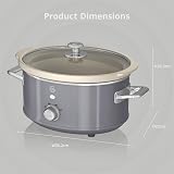 Swan Retro Slow Cooker 3.5L 200W Grey 3 Temp Keeps Warm view 7
