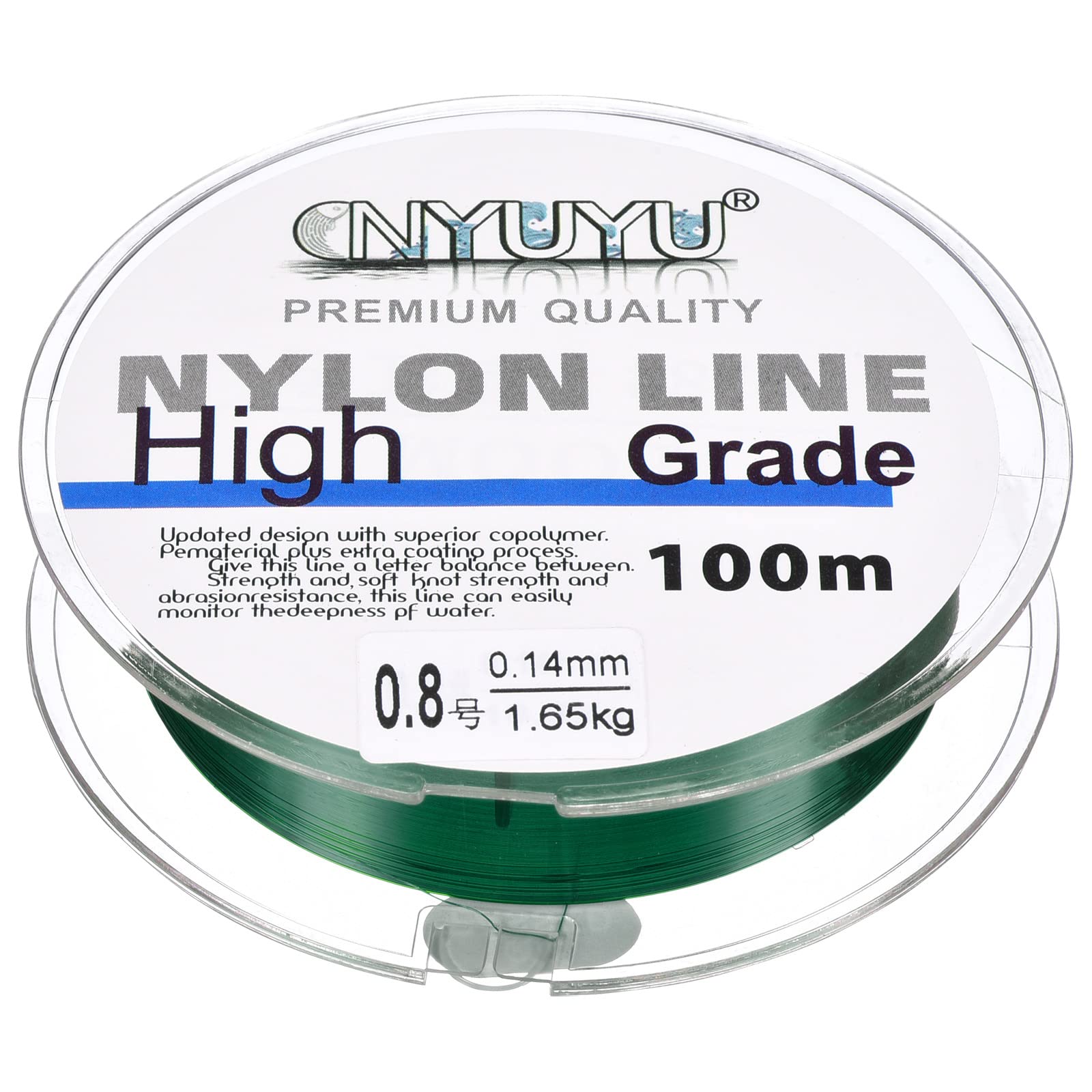 PATIKIL 109Yard/328FT Nylon Fishing Line, 3Lb Monofilament String Wire Fluorocarbon Coated for DIY Craft Hanging Decoration, Dark Green