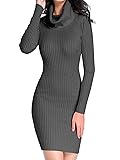 v28 Sweater Dress for Women Ribbed Knit Fitted midi