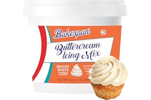 Bakerpan Buttercream Frosting for Cake Decorating, Buttercream Icing Mix for Cupcakes and Cakes, Vanilla Frosting Mix - 1 Pound (Made in USA)