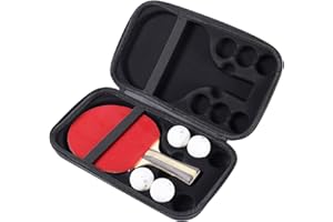 SANXIULY Ping Pong Paddle Case,Table Tennis Racket Case,Carrying Case Fits for 2 Paddles and 4 Balls (Case Only)