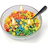 Mesiiloly Fruity Cereal Bowl Candle with Spoon – 3 Wick Soy Wax Scented Candles, Cute Food Shaped Candles, Unique Gifts for Women, Girlfriend Wife,Mother,Home Decor,Anniversary