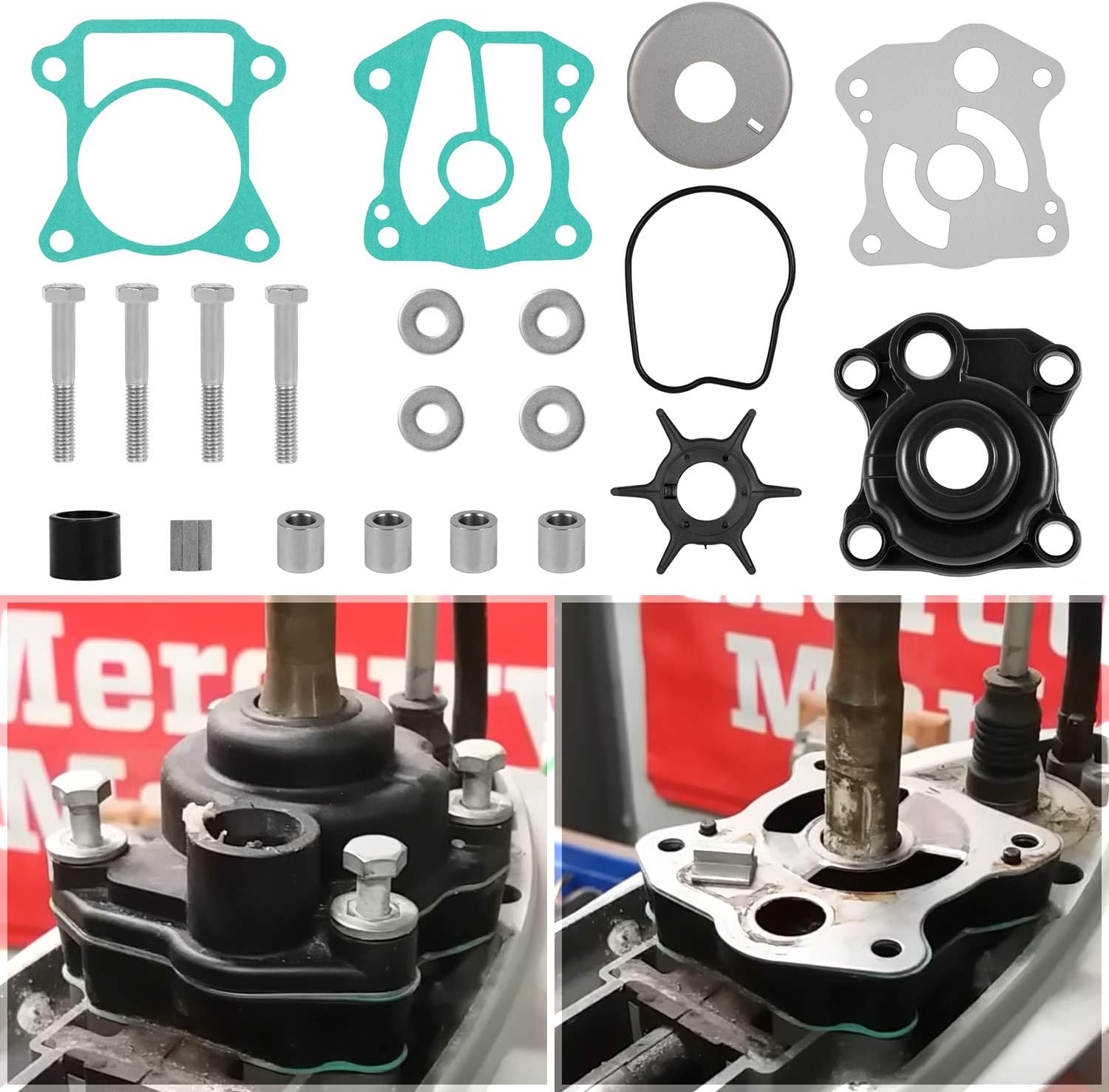 Water Pump Rebuild Kit with Impeller Housing Replace 06193ZV5020 For Honda 40 50 hp BF35A