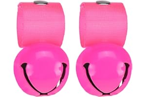 SCENEREAL Large Dog Collar Bell, 2 Pack Dog Bell for Collar, Noise Maker Extra Loud Anti-Theft Bell for Training, Hiking, Walking, Hunting, Pet Tracker, Save Birds & Wildlife, Pink x 2, L