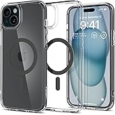 Spigen for iPhone 15/14/13 Case, Ultra Hybrid MagFit [Anti-Yellowing] [Compatible with Magsafe] - Clear Graphite