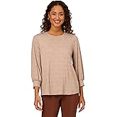 Adrianna Papell Womens Print Knit Pleated Trapeze Top