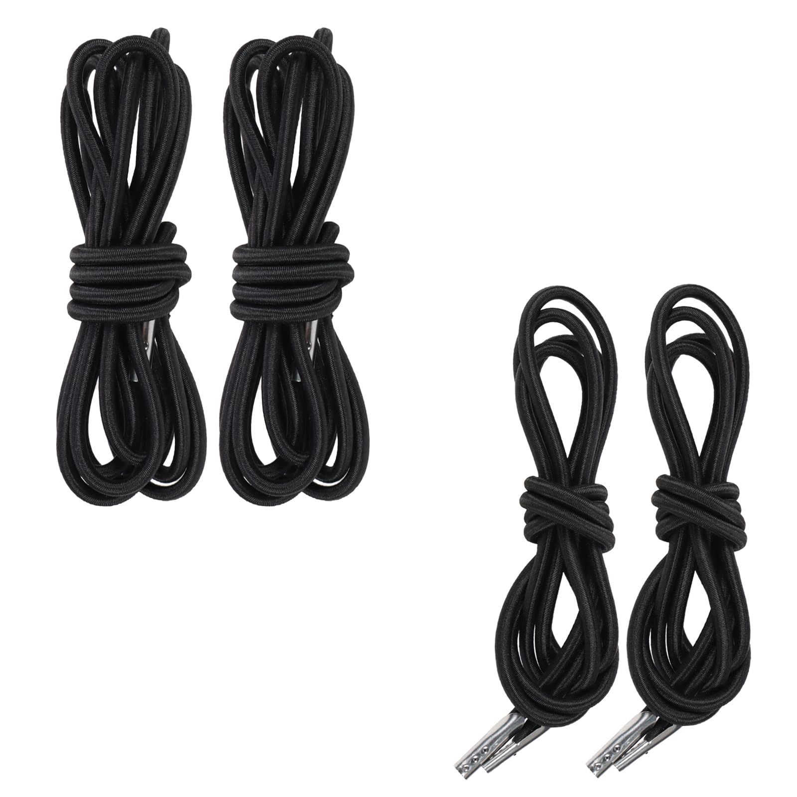 Bettli 4 Pcs Universal Replacement Elastic Cord for Zero Gravity Chair Replacement Cords Repair Tool Kit for Outdoor Recliners Sun Loungers Garden Chairs Anti Gravity Chair Bungee Chairs(Black)