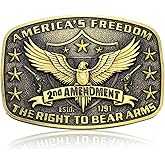 MASOP Western Belt Buckle for Men American Freedom Belt Buckles Cowboy Cowgirl Rodeo Belts Buckle Mens Jean's Accessory