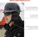 Ergodyne 16840 Winter Hard Hat Liner Thermal Fleece Chin Length Black N-Ferno view 3