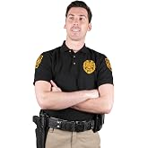 First Class Black Poly Cotton Security Polo Shirts