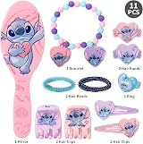 Disney Stitch 11pc Hair Accessories Clips Comb Bands Bracelet Ring Girls Kids view 3