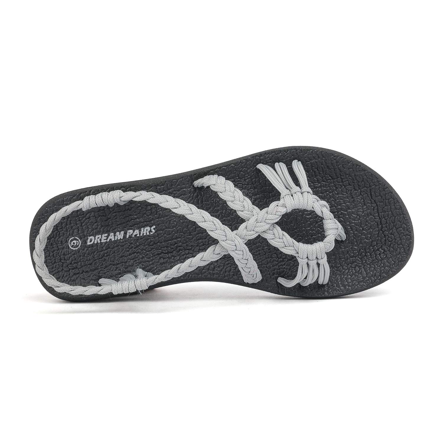 DREAM PAIRS Women's Flat Sandals Summer Braided Strap Yoga Comfortable Beach Sandals - Image 4