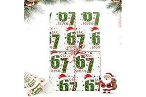 67 Christmas Wrapping Paper, 67 Meme Wrapping Paper, Christmas Wrapping Paper Roll, Gift Wrap Paper for Xmas, Holiday, Party,