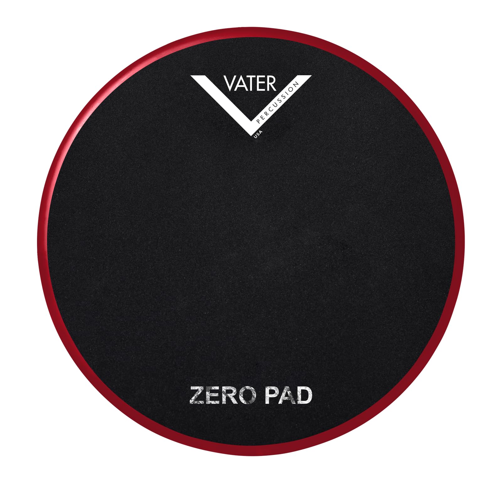 Vater Drumsticks VCBZ - Chop Builder Zero Pad 11" | 27.94cm Practice Pad - Black/Red