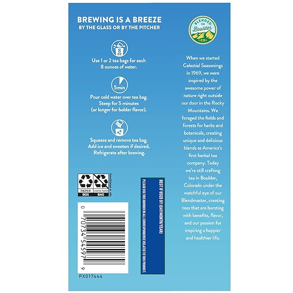 CELESTIAL SEASONINGS COLD BREW SWEETENED TEA WITH LEMON ICED TEA 18 TEA BAGS