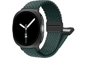 Nylon Bands for Samsung Galaxy Watch 8 Band 40mm 44mm/Galaxy Watch 8 Classic 46mm,No Gap Magnetic Fabric Braided Sport Strap 